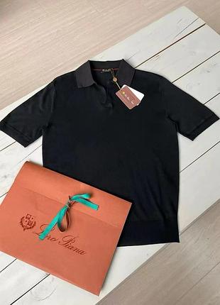 Поло чоловіче loro piana, трикотажна в'язка, з коротким рукавом, подарунковий пакет