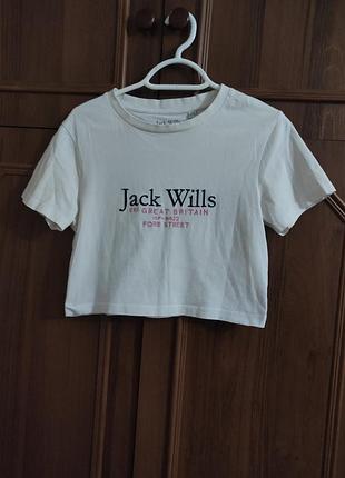Белая футболка jack wills 36 размер (s)
