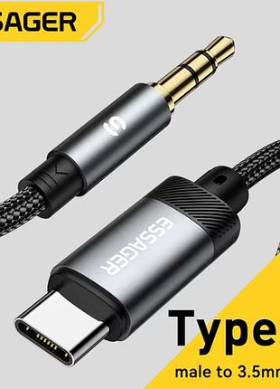 Аудіо перехідник baseus usb-c → 3.5 мм aux type-c to jack для навушників huawei p20 xiaomi mi 10