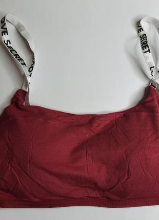 Бюстгальтер - бралетт спортивный гладкий на резиновых бретельках чашка b