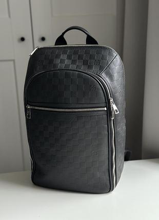 Чоловічий рюкзак louis vuitton michael nv2 backpack (black leather)