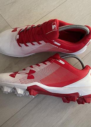 Бутси under armour leadoff low new mens 1297317-611 red white, 42р.