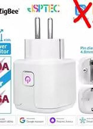 Розумна смарт-розетка zigbee 20 а smart wi-fi