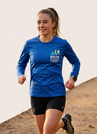 Беговая лонгслив-футболка унисекс alanic marlow striders - профессиональная экипировка