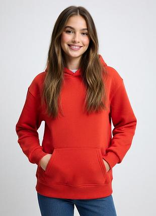 🔥 яркая оранжево-красная толстовка-худи primark — очень хорошее состояние 🍊 на флисе укр. 42–46.
