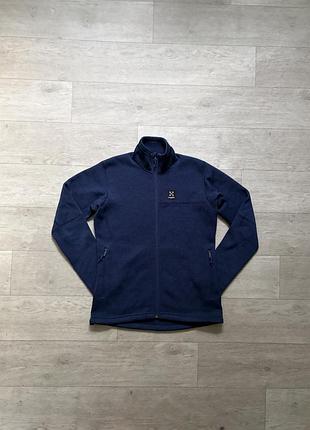 Кофта фліс повний замок жіноча haglofs swook jacket w s-m темно-синій поліестер