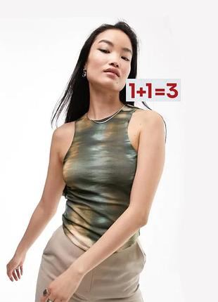 1+1=3 🎁 шикарная майка топ с принтом тай-дай от topshop