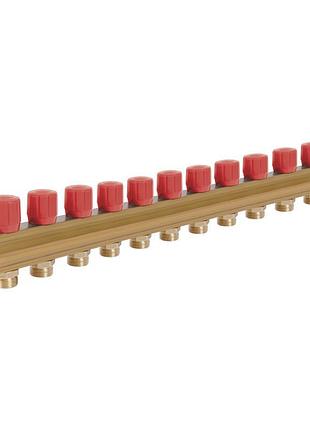 Коллектор icma с регулировочными вентилями 1" 11 выходов №1105 (red)