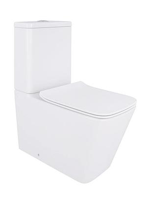 Унитаз-компакт qtap crow eco безободковый с сиденьем soft-close qtcro27w48750