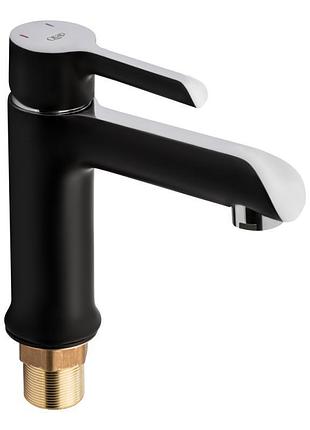 Змішувач для раковини qtap grand qtgrabcr001f black matt