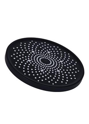 Лейка для верхнего душа qtap hlavova d 230 мм округлая qthla107blm45788 black matt