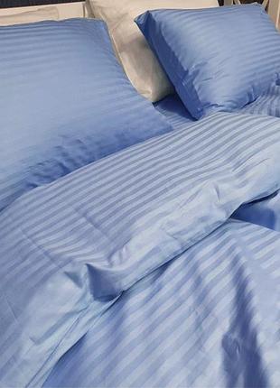 Stripe lux cornflower blue 1/1см (полуторний)