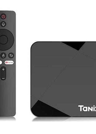 Смарт тв приставка tanix tx5 2/16 gb, android tv 14, amlogic s905y5, smart tv box