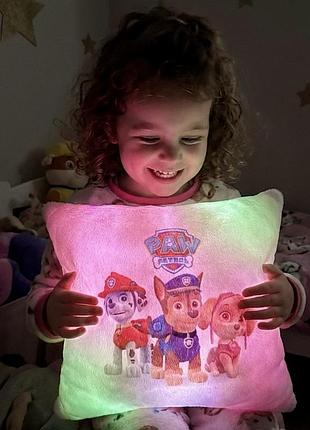 Подушка ночник собачий патруль - paw patrol - игрушка щенячий патруль мех плюш