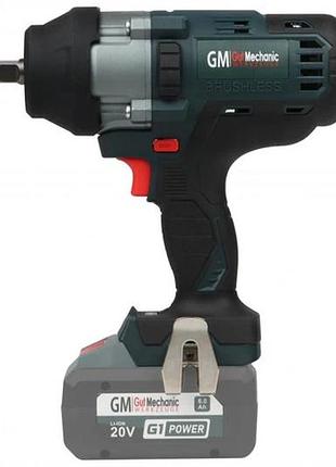 Ключ (гайковёрт) аккумуляторный ударный бесщёточный gm gut mechanic 1/2" 20v, 450–1350nm, 1650 об/мин, 800–2000 уд/мин (без акб и