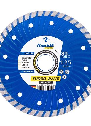 Диск алмазный rapide 125*22.2 turbo wave (бетон,камень,гранит,кирпич)