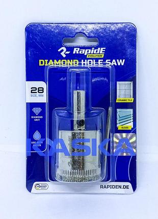 Коронка по плитці та склу 28mm rapide tile/glass з направляючим свердлом