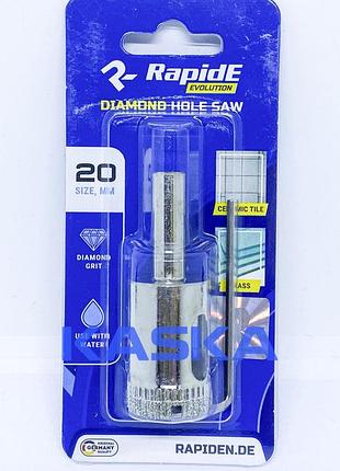 Коронка по плитці та склу 20mm rapide tile/glass з направляючим свердлом