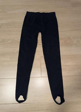 Чорні легінси зі штрипками (stirrup leggings) xs-s