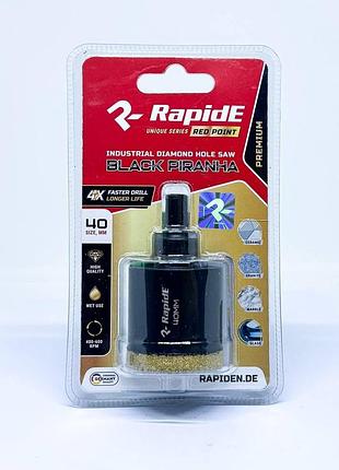 Коронка алмазна rapide red point black piranha 32mm (зубчаста,чорна)