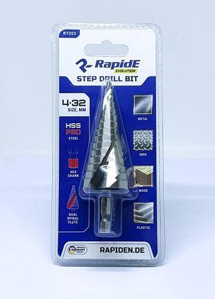 Свердло східчасте rapide hss pro 4-32mm r7203