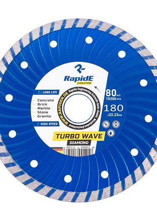 Диск алмазный rapide 180*22.2 turbo wave (бетон,камень,гранит,кирпич)