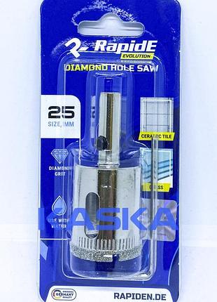 Коронка по плитці та склу 25mm rapide tile/glass з направляючим свердлом