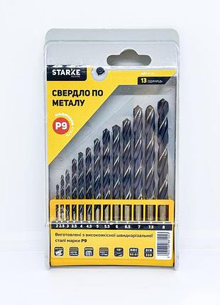 Набір свердел по металу starke р9 9шт (2;3;3.5;4;4.5;5;6;8;10mm) art8102