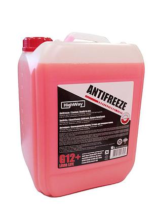 Антифриз antifreeze-40 long life g12+ червоний 10л highway