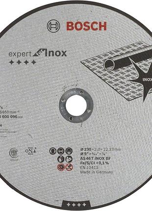 Диск відрізний bosch professional expert для нержавіючої сталі, 230х22.23мм