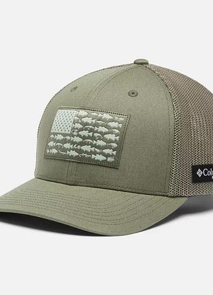 Сітчаста кулькова кепка pfg fish flag columbia sportswear - висока корона