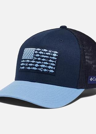 Сітчаста кулькова кепка pfg fish flag columbia sportswear - висока корона