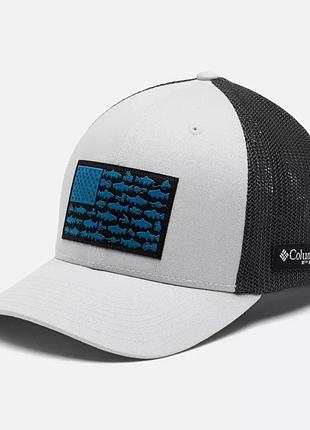Сітчаста кулькова кепка pfg fish flag columbia sportswear - висока корона