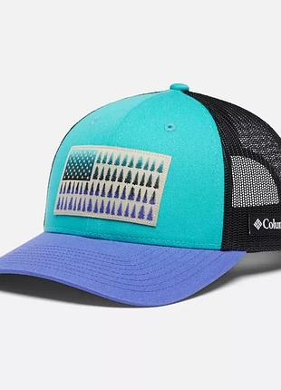 Сетчатая бейсболка columbia tree flag columbia sportswear — низкая корона
