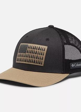 Сетчатая бейсболка columbia tree flag columbia sportswear — низкая корона