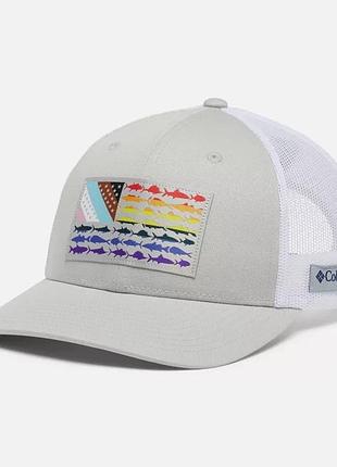 Сетчатая бейсболка pfg fish flag columbia sportswear — низкая корона