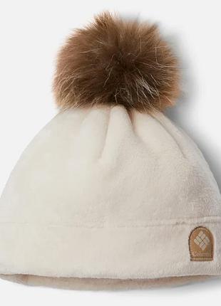 Плюшевая шапка columbia sportswear fire side plush beanie s/m, мела