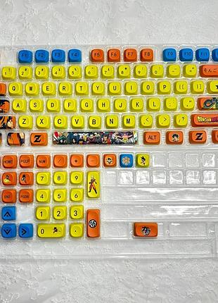 Набір кейкапів dragon ball z: goku edition - pbt, moa профіль, 108 клавіш