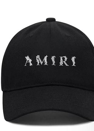 Кепка amiri logo черная унисекс амири на лето