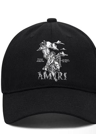 Кепка amiri logo черная унисекс амири на лето