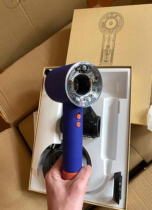 Фен dyson hd16 supersonic nural - vinca blue/topaz с функцией контроля воздуха | дайсон синий