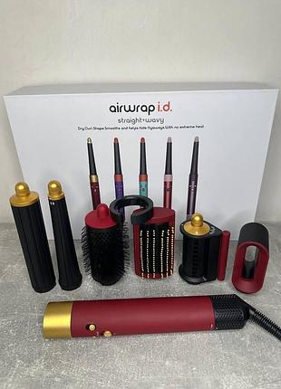 Cтайлер dyson airwrap hs08 red velvet/gold | дайсон красный