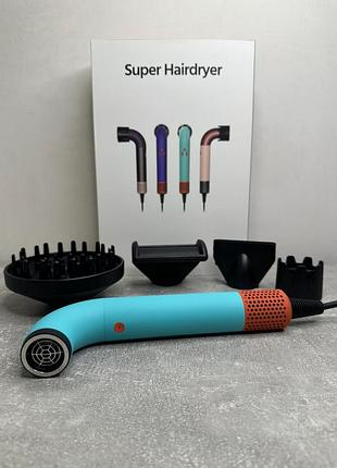 Фен dyson hd18 supersonic r professional hair dryer curly+coily ceramic patina/topaz | дайсон бирюзовый - премиальный