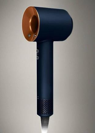 Фен дайсон dyson supersonic prussian blue rich copper с 1 магнитной насадкой (y-44)