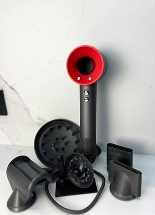 Фен dyson дайсон super hair dryer красный с ионизацией и турборежимом 5 насадок