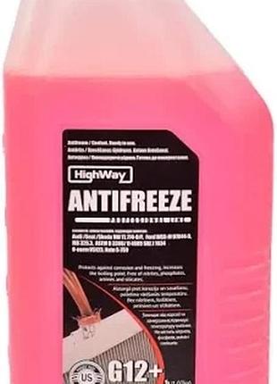 Антифриз antifreeze-40 long life g12+ красный 1л highway