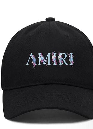 Кепка amiri logo черная унисекс амири на лето