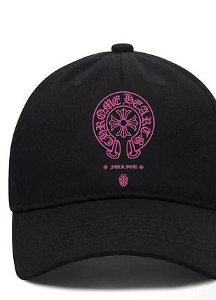 Кепка chrome hearts logo черная унисекс хром хартс с крестами на лето