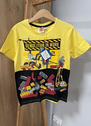 Дитяча жовта футболка lego лего для хлопчика 5 6 років 116