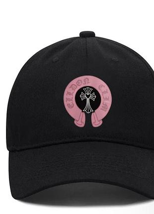 Кепка chrome hearts logo черная унисекс хром хартс с крестами на лето